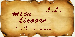 Anica Lipovan vizit kartica